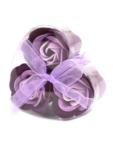 Set van 3 Zeepbloemen - Lavendel Rozen