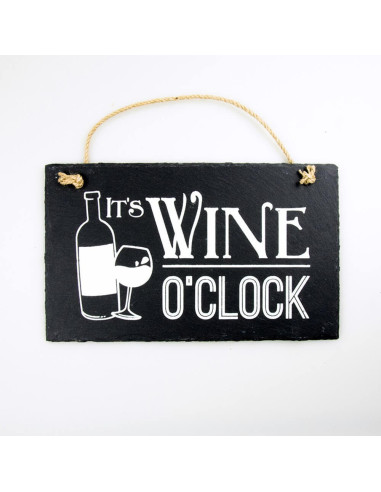 Leisteen bordje - Wine O' Clock