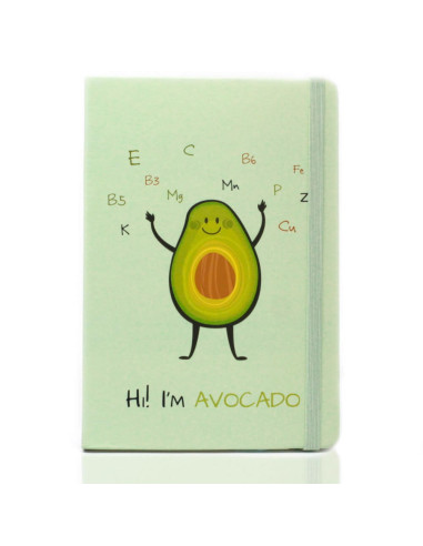 A5 Notitieboekje - Gelinieerd Papier - Hi! I'm Avocado
