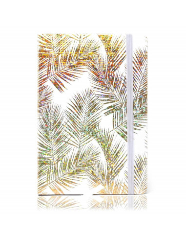 A5 Notitieboekje - Gelinieerd Papier - Tropical Palm Leaves